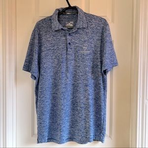 Topgolf Las Vegas Under Armour Mens Medium polo like new heathered blue